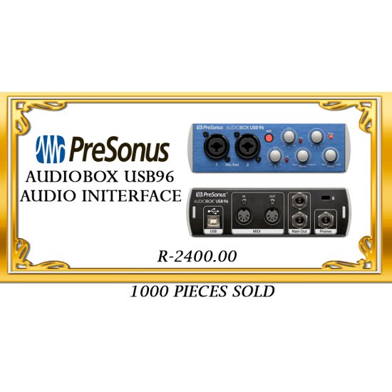 Presonus audiobox usb 96 audio interface  pre021